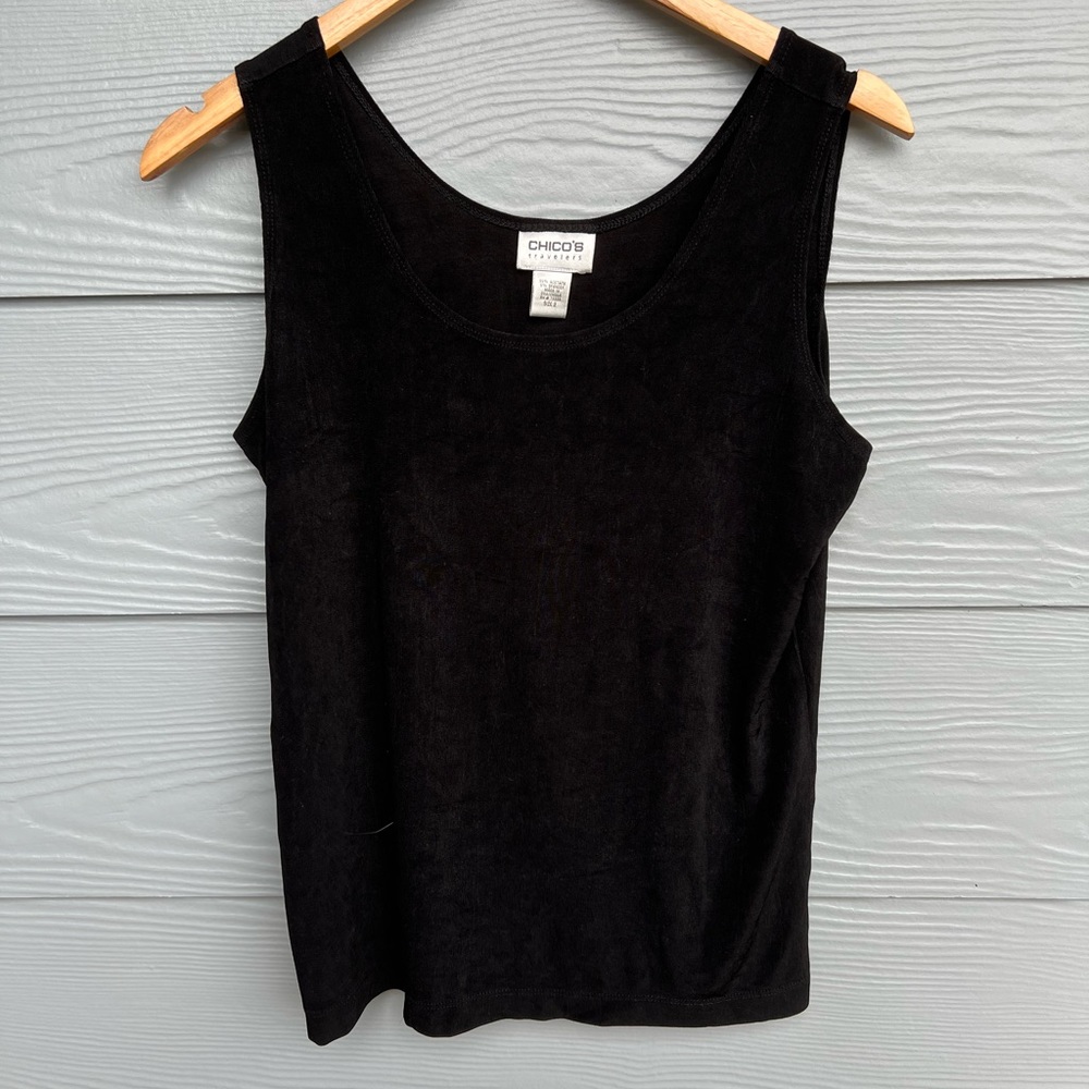 Chicos Stretchy Black Tank Top